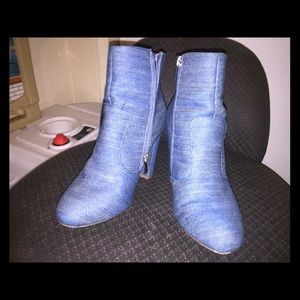 Denim Booties Worn Once